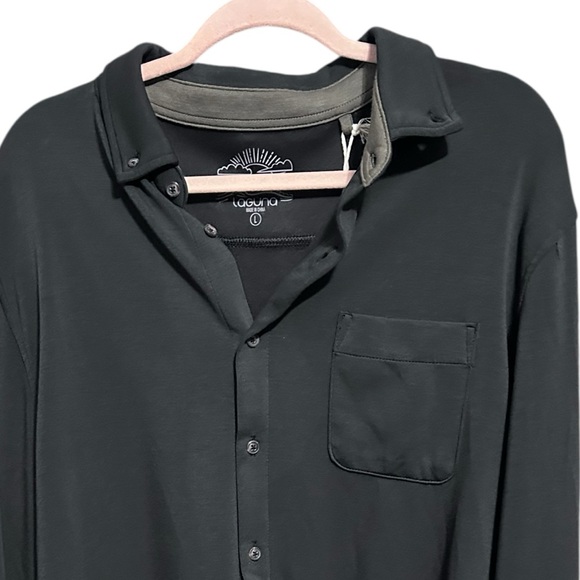 Laguna Men’s Soft Black Button-Up Shirt Size L - Picture 6 of 7